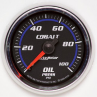 Auto Meter Cobalt Oil Pressure Gauge 2-1/16" Full Sweep Mechanical 0-100 psi
