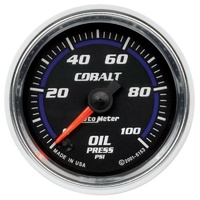 Auto Meter Cobalt Series Oil Pressure Gauge 2-1/16" Full Sweep Electric 0-100psi