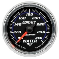 Auto Meter Cobalt Water Temperature Gauge 2-1/16" Full Sweep Electric 100-260°F