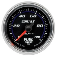 Auto Meter Cobalt Series Fuel Pressure Gauge 2-1/16" Electric 0-100 psi AU6163
