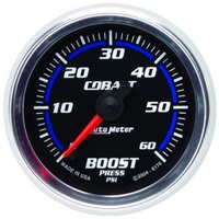 Auto Meter Cobalt Series Boost Gauge 2-1/16" Full Sweep Electric 0-60 psi AU6170