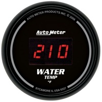 Auto Meter Sport-Comp Digital Water Temperature Gauge In-dash 2-1/16" 0-300°F
