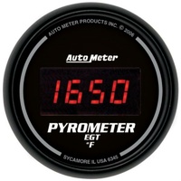 Auto Meter Sport-Comp Digital Series Pyrometer Gauge In-dash 2-1/16" 0 2000°F