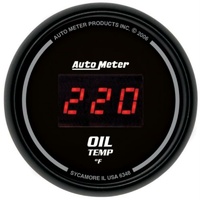 Auto Meter Sport-Comp Digital Oil Temperature Gauge In-dash 2-1/16" 0-340°F
