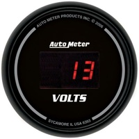 Auto Meter Sport-Comp Digital Series Voltmeter Gauge In-dash 2-1/16" 8-18 Volts