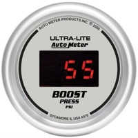Auto Meter Ultra-Lite Digital Series Boost Gauge Digital In-dash 2-1/16" 5-60psi