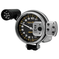 Auto Meter Carbon Fiber Series Shift-Lite Tachometer 5" Pedestal 0-11,000 rpm