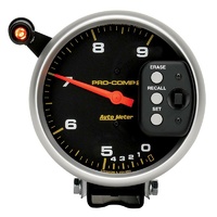 Auto Meter Pro-Comp Series II Tachometer 5" Pedestal Dual Range 0-9,000 rpm