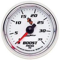Auto Meter C2 Series Boost Gauge 2-1/16" Full Sweep Mechanical 0-35 psi AU7104