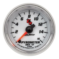 Auto Meter C2 Series Pyrometer Gauge 2-1/16" Full Sweep Electric 0-1600°F AU7144