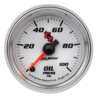 Auto Meter C2 Series Oil Pressure Gauge 2-1/16" Full Sweep Electric 0-100 psi