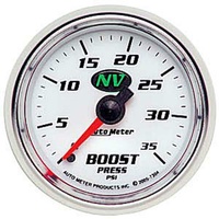 Auto Meter NV Series Boost Gauge 2-1/16" Full Sweep Mechanical 0-35 psi AU7304