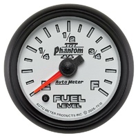 Auto Meter Phantom II Series Fuel Level Gauge 2-1/16" Programmable 0-280 ohms