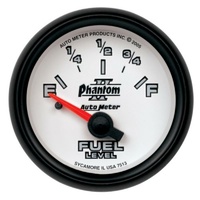 Auto Meter Phantom II Series Fuel Level Gauge 2-1/16" Short Sweep GM 0-90 ohms