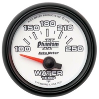 Auto Meter Phantom II Series Water Temperature Gauge 2-1/16" Electric 100-250°F