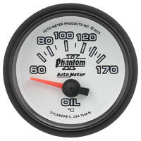 Auto Meter Phantom II Series Oil Temperature Gauge2-1/16" Electric 60-170°C