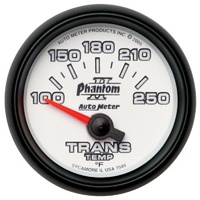 Auto Meter Phantom II Transmission Temperature Gauge 2-1/16" Electric 100-250°F