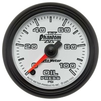 Auto Meter Phantom II Series Oil Pressure Gauge 2-1/16" Electric 0-100psi AU7553