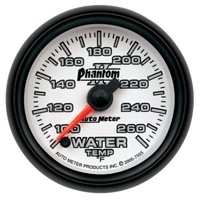 Auto Meter Phantom II Series Water Temperature Gauge 2-1/16" Electric 100-260°F