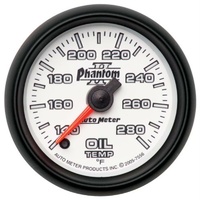 Auto Meter Phantom II Series Oil Temperature Gauge 2-1/16" Electric 140-280°F