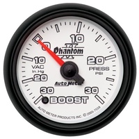 Auto Meter Phantom II Series Boost/Vacuum Gauge 2-1/16" Electric 30 psi AU7559