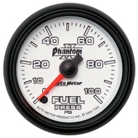 Auto Meter Phantom II Series Fuel Pressure Gauge 2-1/16" Electric 0-100 psi