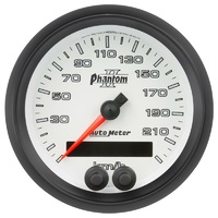 Auto Meter Phantom II Series GPS Speedometer 3-3/8" In-Dash Metric 0-225 kph
