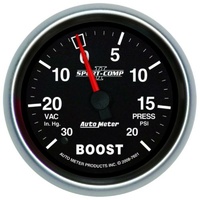 Auto Meter Sport-Comp II Boost/Vacuum Gauge 2-5/8" Mechanical 20 psi AU7601