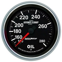 Auto Meter Sport-Comp II Oil Temperature Gauge 2-5/8" Mechanical 140-280°F