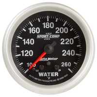 Auto Meter Sport-Comp II Water Temperature Gauge 2-5/8" Electric 100-260°F