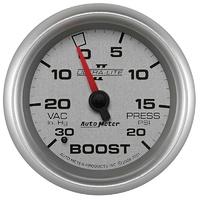 Auto Meter Ultra-Lite II Boost/Vacuum Gauge 2-5/8" Mechanical 20 psi AU7701