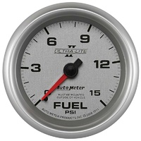 Auto Meter Ultra-Lite II Series Fuel Pressure Gauge 2-5/8" Mechanical 0-15 psi