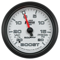 Auto Meter Phantom II Series Boost/Vacuum Gauge 2-5/8" Mechanical 20 psi AU7801