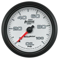 Auto Meter Phantom II Series Oil Pressure Gauge 2-5/8" Mechanical 0-100 psi