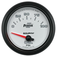 Auto Meter Phantom II Series Oil Pressure Gauge 2-5/8" Electric 0-100 psi AU7827