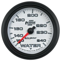 Auto Meter Phantom II Series Water Temperature Gauge 2-5/8" Mechanical 120-240°F