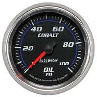 Auto Meter Cobalt Series Oil Pressure Gauge 2-5/8" Mechanical 0-100 psi AU7921