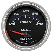 Auto Meter Cobalt Series Water Temperature Gauge 2-5/8" Electric 100-250°F