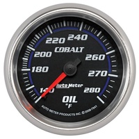 Auto Meter Cobalt Series Oil Temperature Gauge 2-5/8" Mechanical 140-280°F