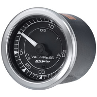 Auto Meter Chrono Series Boost/Vacuum Gauge 2-1/16" Black Dial Electric 30 psi