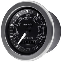 Auto Meter Chrono Speedometer Gauge 3-3/8" Black Dial Electric 160 mph AU8188