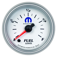 Auto Meter Mopar Boost/Vacuum Gauge 2-1/16" White/Silver Programmable 0-280 ohms