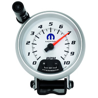 Auto Meter Mopar Mini-Monster Tachometer 3-3/4" White/Silver Shift 0-10,000 rpm