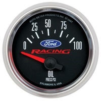 Auto Meter for Ford Racing Oil Pressure Gauge 2-1/16" Black Electric 0-100 psi