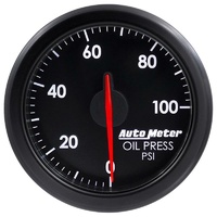 Auto Meter AirDrive Series Oil Pressure Gauge 2-1/16" Black Electric 0-100 psi