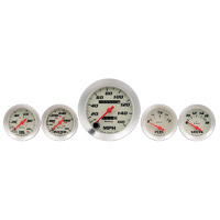 Auto Meter Equus 5 Gauge White Face Kit 3-3/8" 0-120 mph Speedometer 2" AUE8500