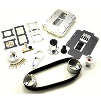 LS Blower Kit Carburetted - Polished Finish Suit Rectangle Port Heads