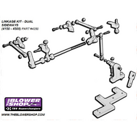 Dual Carb Linkage Kit Suit 4150 & 4500 Carburettor Sideways Mount