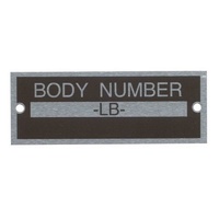 Bob Drake Body Number Plate Suit 1933-34 for Ford BD40-14002