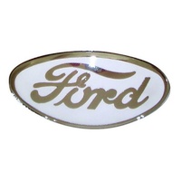 Bob Drake White Porcelain Emblem Suit 1932 for Ford Bullnose BDB-8212-STR-W